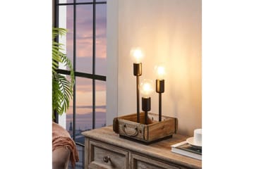 Bordslampa Eglo Wootton - Brun/Svart - Belysning & el - Inomhusbelysning & lampor - Bordslampor