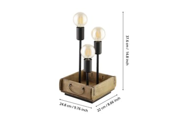 Bordslampa Eglo Wootton - Brun/Svart - Belysning & el - Inomhusbelysning & lampor - Bordslampor
