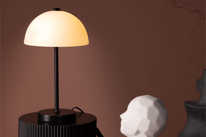 Fija Bordslampa 42 cm - Vit - Fönsterlampa på fot - Sovrumslampa - Vardagsrumslampa - Sänglampa bord - Fönsterlampa - Bordslampor