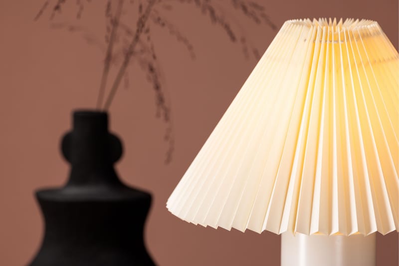 Halki Bordslampa 45 cm - Ljusgrå - Fönsterlampa på fot - Sovrumslampa - Vardagsrumslampa - Sänglampa bord - Fönsterlampa - Bordslampor