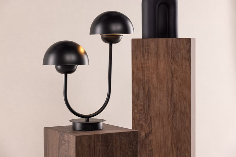 Hanny Bordslampa 38 cm - Svart - Fönsterlampa på fot - Sovrumslampa - Vardagsrumslampa - Sänglampa bord - Fönsterlampa - Bordslampor