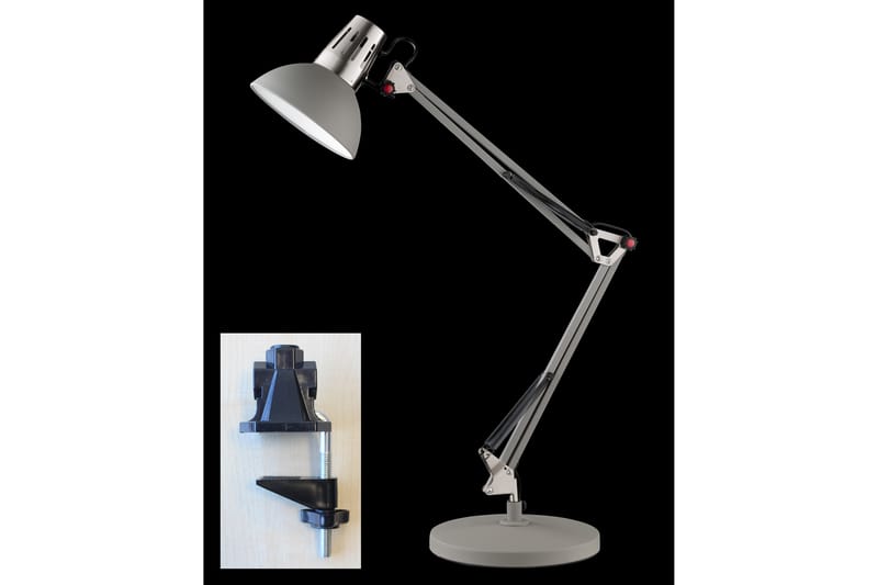 Jeffery Bordslampa - Grå - Fönsterlampa på fot - Sovrumslampa - Vardagsrumslampa - Sänglampa bord - Fönsterlampa - Bordslampor