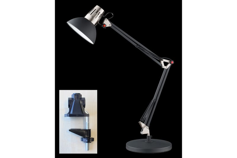 Jeffery Bordslampa - Svart - Fönsterlampa på fot - Sovrumslampa - Vardagsrumslampa - Sänglampa bord - Fönsterlampa - Bordslampor