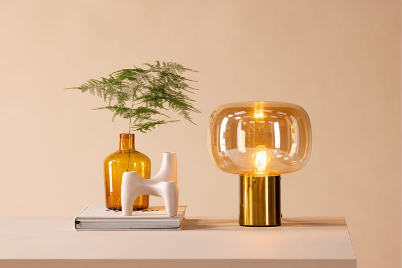 Kento Bordslampa 28 cm - Guld - Fönsterlampa på fot - Sovrumslampa - Vardagsrumslampa - Sänglampa bord - Fönsterlampa - Bordslampor