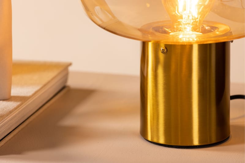Kento Bordslampa 28 cm - Guld - Fönsterlampa på fot - Sovrumslampa - Vardagsrumslampa - Sänglampa bord - Fönsterlampa - Bordslampor