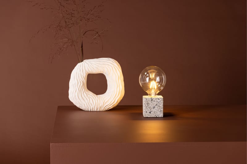 Konika Bordslampa 9 cm - Vit - Fönsterlampa på fot - Sovrumslampa - Vardagsrumslampa - Sänglampa bord - Fönsterlampa - Bordslampor