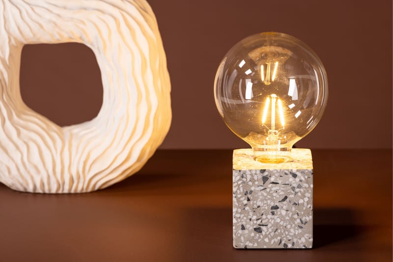Konika Bordslampa 9 cm - Vit - Fönsterlampa på fot - Sovrumslampa - Vardagsrumslampa - Sänglampa bord - Fönsterlampa - Bordslampor