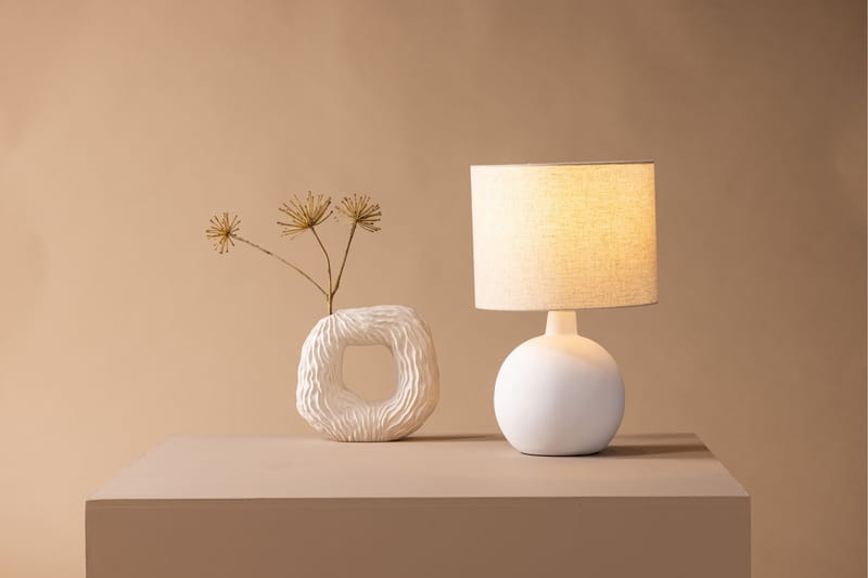 Makiko Bordslampa 51 cm - Beige - Fönsterlampa på fot - Sovrumslampa - Vardagsrumslampa - Sänglampa bord - Fönsterlampa - Bordslampor