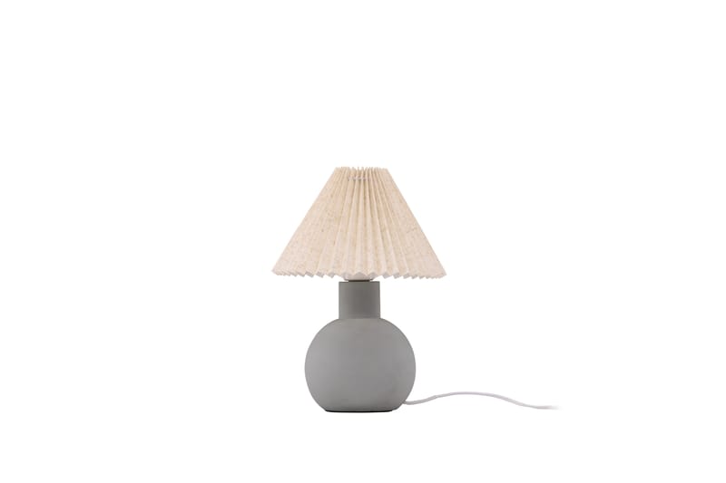 Manno Bordslampa 37 cm - Grå - Fönsterlampa på fot - Sovrumslampa - Vardagsrumslampa - Sänglampa bord - Fönsterlampa - Bordslampor