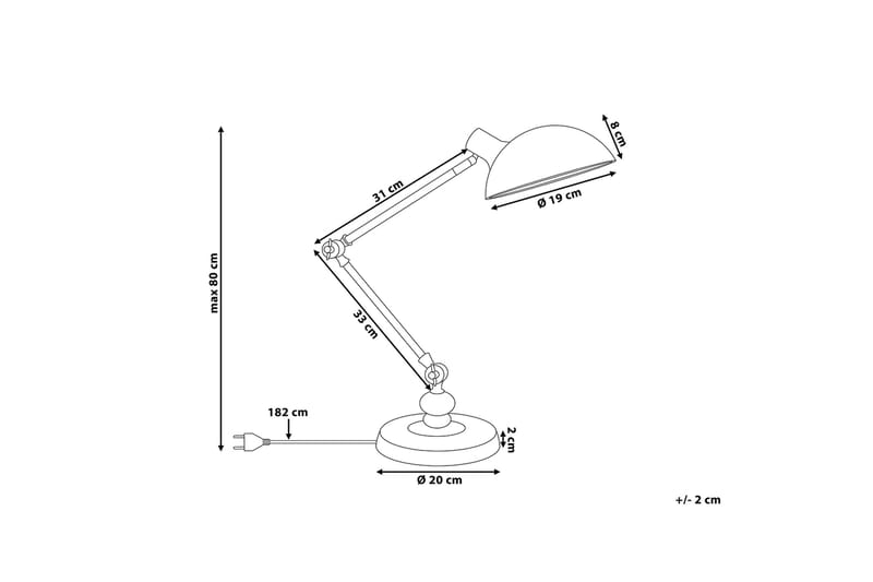 Meramec Bordslampa 20 cm - Vit - Belysning & el - Inomhusbelysning & lampor - Bordslampor