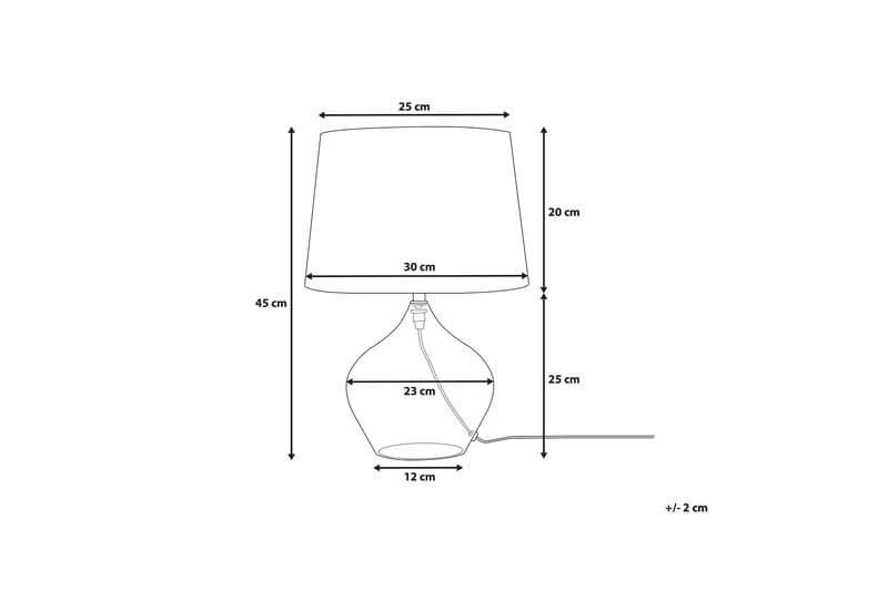 Osum Bordslampa 25 cm - Transparent - Fönsterlampa på fot - Sovrumslampa - Vardagsrumslampa - Sänglampa bord - Fönsterlampa - Bordslampor