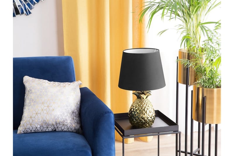 Pineapple Bordslampa 32 cm - Guld - Fönsterlampa på fot - Sovrumslampa - Vardagsrumslampa - Sänglampa bord - Fönsterlampa - Bordslampor