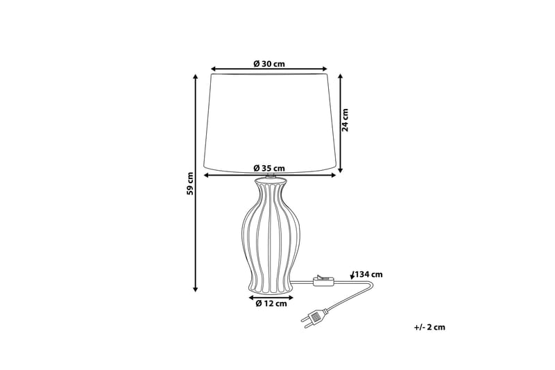 Samina Bordslampa 35 cm - Grön - Sovrumslampa - Bordslampor