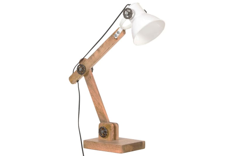 Skrivbordslampa industriell vit rund 58x18x90 cm E27 - be Basic - Läslampa bord - Skrivbordslampa