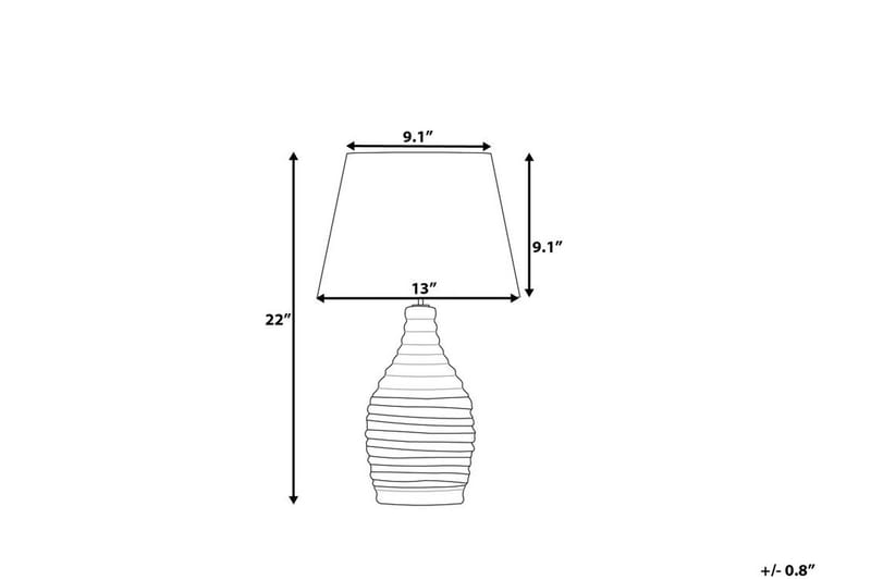 Tormes Bordslampa 33 cm - Vit - Fönsterlampa på fot - Sovrumslampa - Vardagsrumslampa - Sänglampa bord - Fönsterlampa - Bordslampor