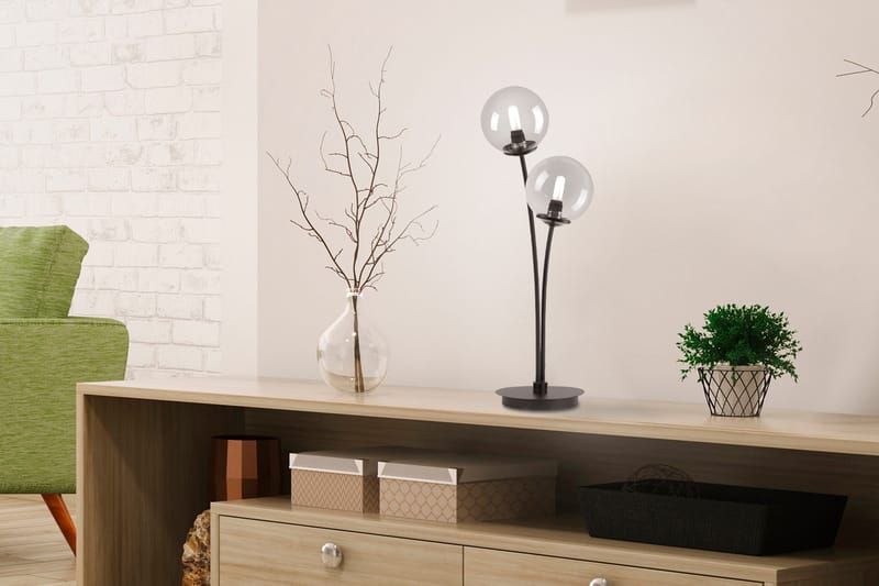 WIDOW bordslampa, svart - Svart - Fönsterlampa på fot - Sovrumslampa - Vardagsrumslampa - Sänglampa bord - Fönsterlampa - Bordslampor