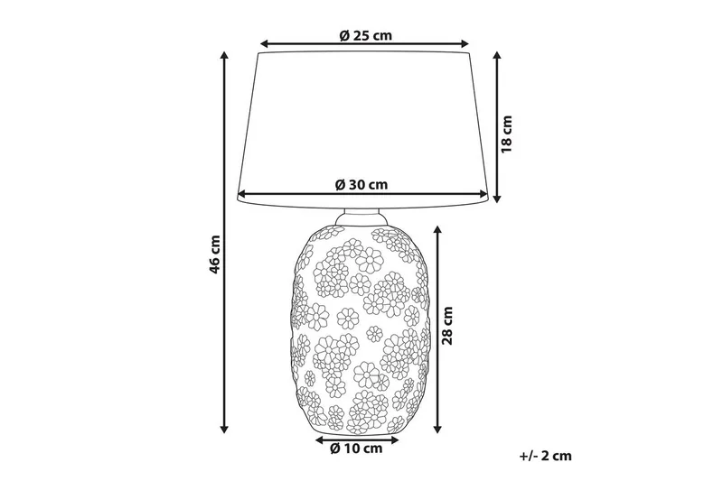 Bracto Bordslampa 46 cm E27 - Grå/Ljusbeige - Belysning & el - Inomhusbelysning & lampor - Fönsterlampa - Fönsterlampa på fot