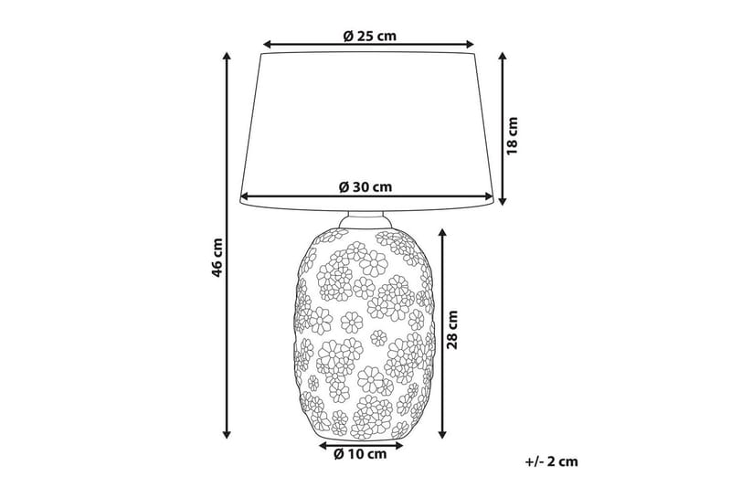 Bracto Bordslampa 46 cm E27 - Grå/Ljusbeige - Belysning & el - Inomhusbelysning & lampor - Fönsterlampa - Fönsterlampa på fot
