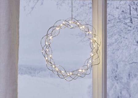 Curly Krans med belysning 30 cm - silver - Trädgård & spabad - Trädgårdsskötsel - Växter & plantor - Prydnadsväxter - Dörrkransar