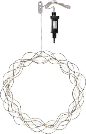 Curly Krans med belysning 30 cm - silver - Trädgård & spabad - Trädgårdsskötsel - Växter & plantor - Prydnadsväxter - Dörrkransar