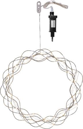 Curly Krans med belysning 30 cm - silver - Trädgård & spabad - Trädgårdsskötsel - Växter & plantor - Prydnadsväxter - Dörrkransar