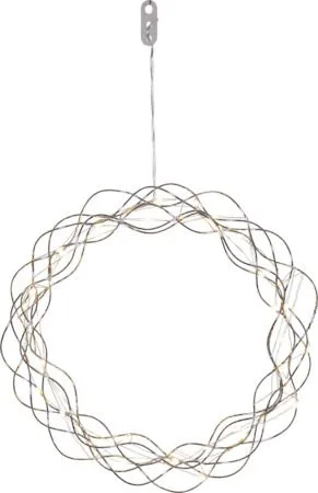 Curly Krans med belysning 30 cm - silver - Trädgård & spabad - Trädgårdsskötsel - Växter & plantor - Prydnadsväxter - Dörrkransar