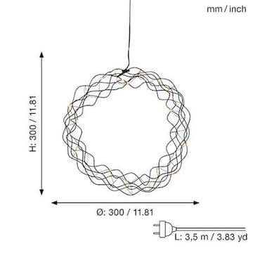 Curly Krans med belysning 30 cm - svart - Belysning & el - Inomhusbelysning & lampor - Dekorationsbelysning