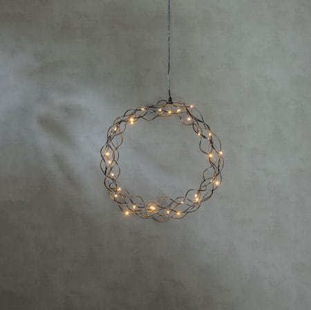 Curly Krans med belysning 30 cm - svart - Belysning & el - Inomhusbelysning & lampor - Dekorationsbelysning