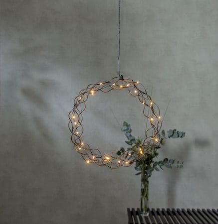 Curly Krans med belysning 30 cm - svart - Belysning & el - Inomhusbelysning & lampor - Dekorationsbelysning
