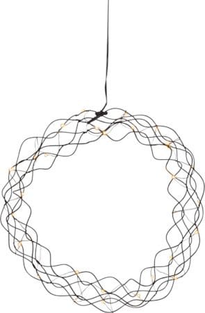Curly Krans med belysning 30 cm - svart - Belysning & el - Inomhusbelysning & lampor - Dekorationsbelysning