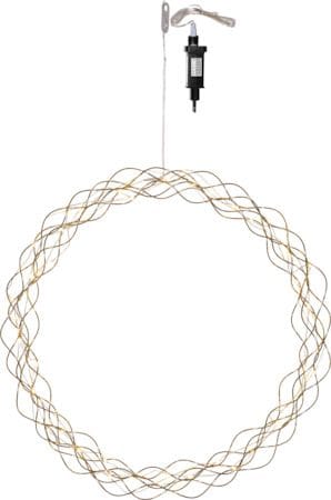 Curly Krans med belysning 45 cm - guld - Trädgård & spabad - Trädgårdsskötsel - Växter & plantor - Prydnadsväxter - Dörrkransar