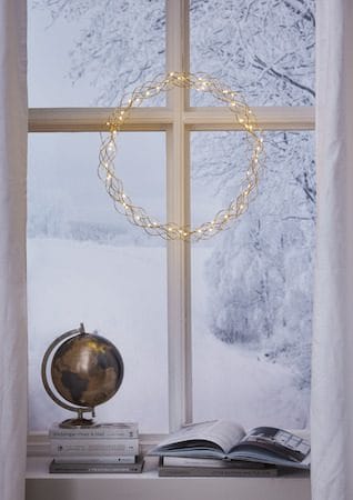 Curly Krans med belysning 45 cm - guld - Trädgård & spabad - Trädgårdsskötsel - Växter & plantor - Prydnadsväxter - Dörrkransar