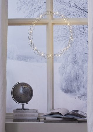 Curly Krans med belysning 45 cm - silver - Trädgård & spabad - Trädgårdsskötsel - Växter & plantor - Prydnadsväxter - Dörrkransar