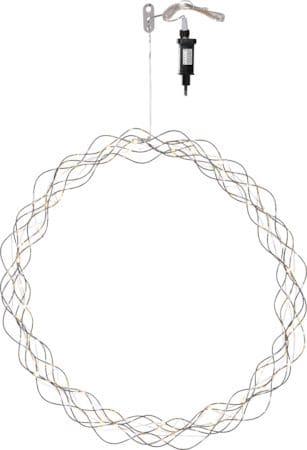 Curly Krans med belysning 45 cm - silver - Trädgård & spabad - Trädgårdsskötsel - Växter & plantor - Prydnadsväxter - Dörrkransar
