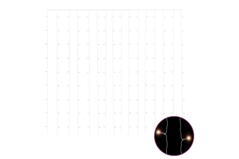 Ljusslinga draperi 3x3 m 300 lysdioder varmvit - Vit - Belysning & el - Julbelysning - Övrig julbelysning