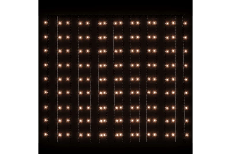 Ljusslinga draperi 3x3 m 300 lysdioder varmvit - Vit - Övrig julbelysning - Ljusslinga