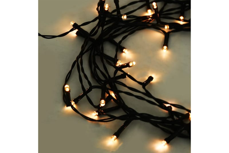 Ljusslinga med 150 LED varmvit 15 m PVC - Vit - Övrig julbelysning - Ljusslinga