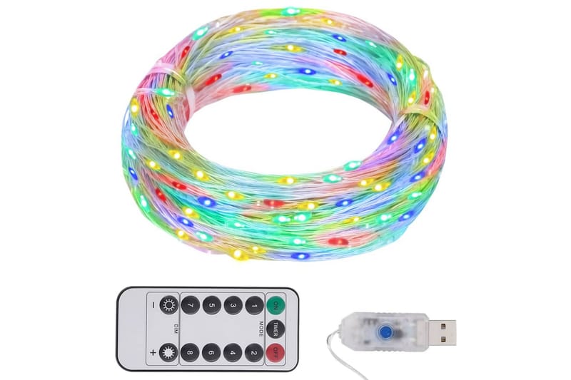Ljusslinga med 150 LED flerfärgad 15 m - Flerfärgad - Belysning & el - Julbelysning - Övrig julbelysning
