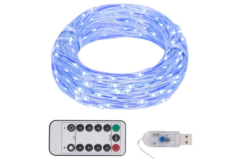 Ljusslinga med 300 LED blå 30 m - be Basic - Belysning & el - Julbelysning - Övrig julbelysning