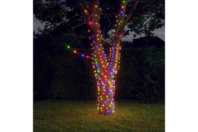 Soldriven ljusslinga 2 st 2x200 lysdioder flerfärgad inne/ut - be Basic - Ljusslinga - Övrig julbelysning