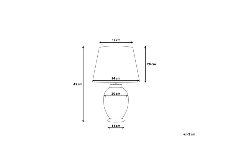 Brenta Bordslampa 34 cm - Lila - Fönsterlampa på fot - Sovrumslampa - Vardagsrumslampa - Sänglampa bord - Fönsterlampa - Bordslampor