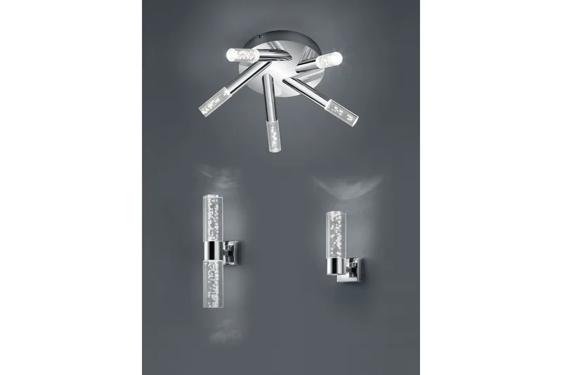 Bolsa H2O LED Plafond rund krom/ bubbelglas - Vit - Belysning & el - Inomhusbelysning & lampor - Fönsterlampa - Fönsterlampa hängande