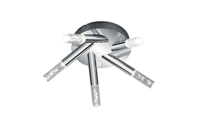 Bolsa H2O LED Plafond rund krom/ bubbelglas, Vit