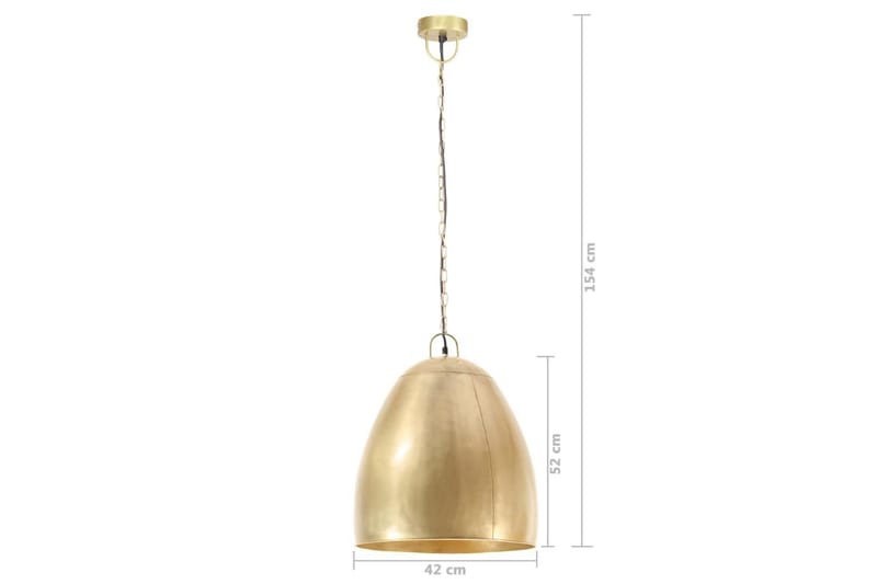 Hänglampa industriell 25 W mässing rund 42 cm E27 - be Basic - Belysning & el - Inomhusbelysning & lampor - Fönsterlampa - Fönsterlampa hängande