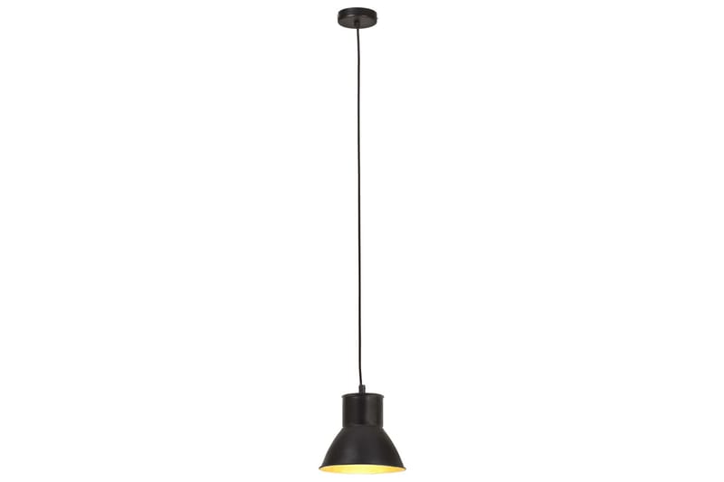 Hänglampa industriell 25 W svart rund 17 cm E27 - Svart - Belysning & el - Inomhusbelysning & lampor - Fönsterlampa - Fönsterlampa hängande