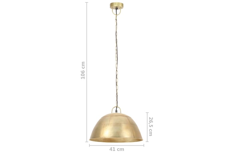 Hänglampa industriell vintage 25 W mässing rund 41 cm E27 - Flerfärgad - Taklampa kök - Fönsterlampa hängande - Fönsterlampa - Pendellampor & hänglampor - Sovrumslampa - Vardagsrumslampa