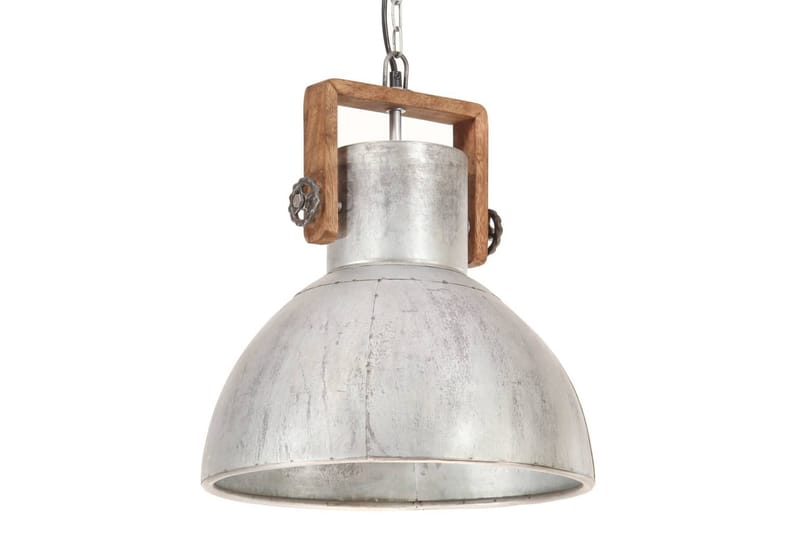 Hänglampa industriell vintage 25 W silver rund 40 cm E27 - Silver - Belysning & el - Inomhusbelysning & lampor - F�önsterlampa - Fönsterlampa hängande