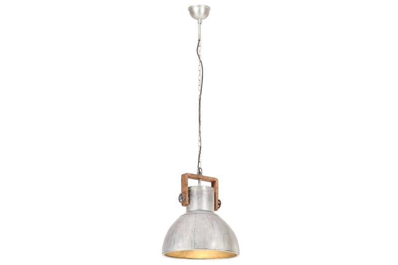 Hänglampa industriell vintage 25 W silver rund 40 cm E27 - Silver - Belysning & el - Inomhusbelysning & lampor - Fönsterlampa - Fönsterlampa hängande