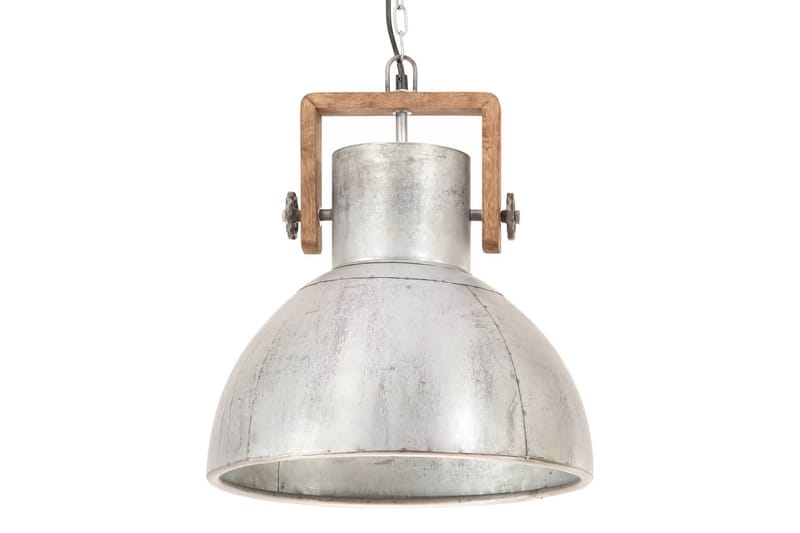 Hänglampa industriell vintage 25 W silver rund 40 cm E27 - Silver - Belysning & el - Inomhusbelysning & lampor - Fönsterlampa - Fönsterlampa hängande