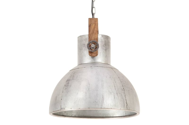 Hänglampa industriell vintage 25 W silver rund 40 cm E27 - Silver - Belysning & el - Inomhusbelysning & lampor - Fönsterlampa - Fönsterlampa hängande